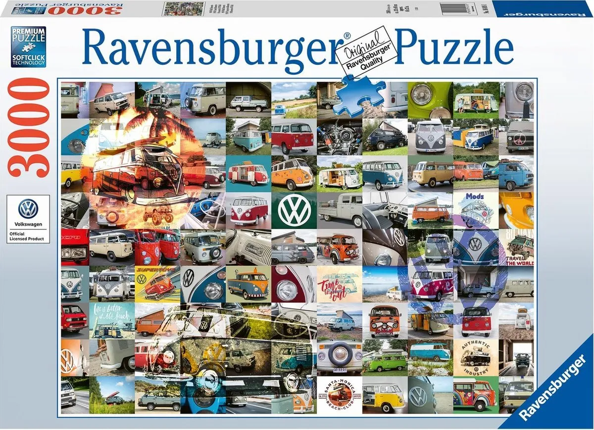 Ravensburger 3000 Stuks Legpuzzel 99 VW Bulli Moments