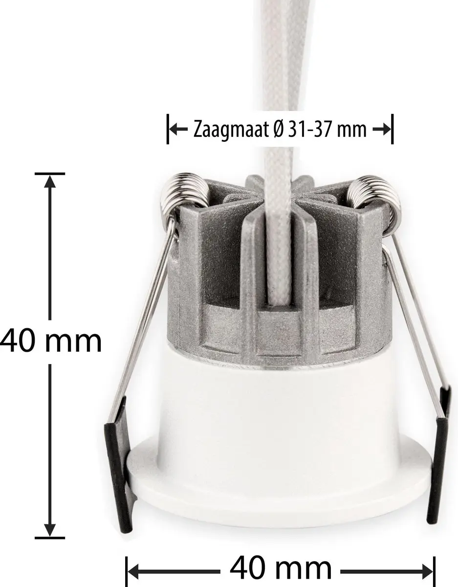 Groenovatie Inbouwspot LED 3W Warm Wit Ø40mm