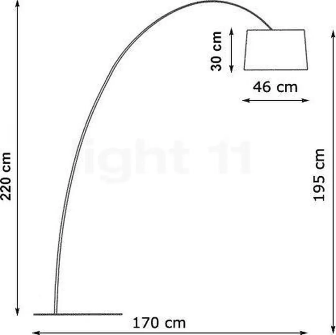 Groenovatie Troyes Design Booglamp Glimmend Ø46cm - 3 Lichtpunten - Zwart - afbeelding 2 van 6