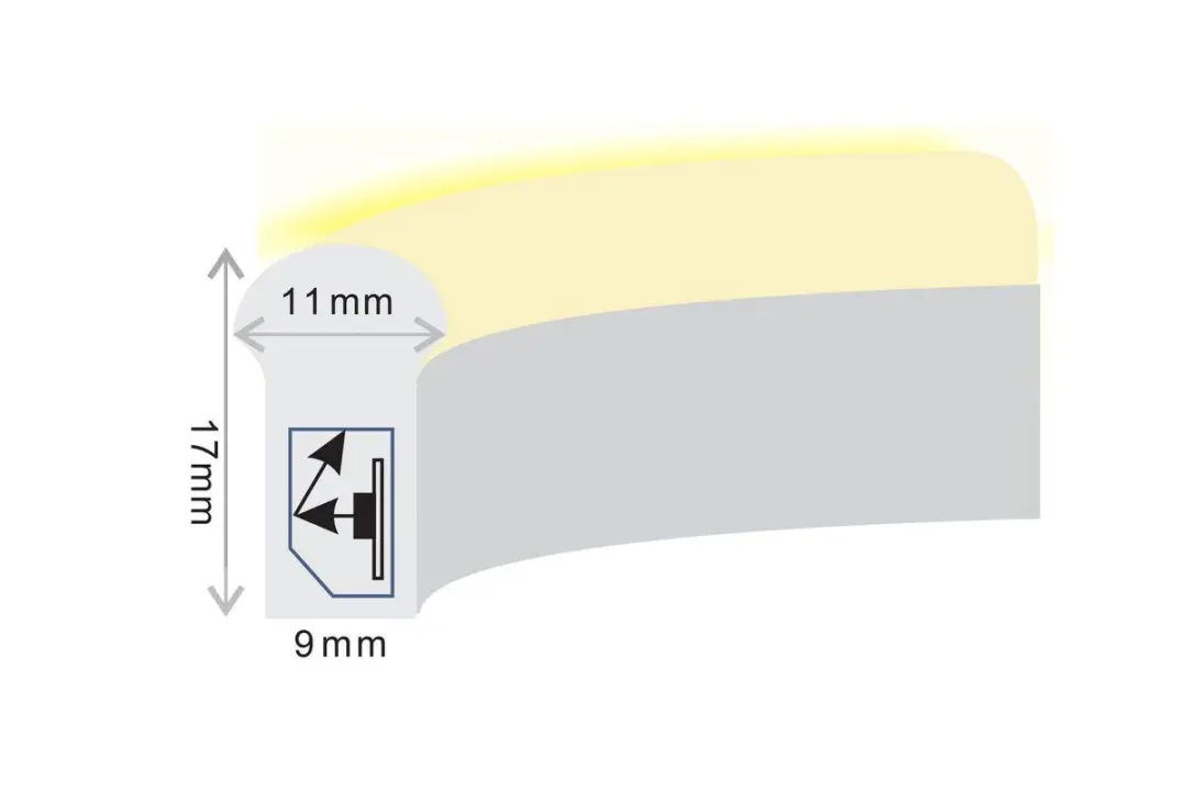 Groenovatie LED Neon Flex 24V 1m - Koel Wit 6000K IP65