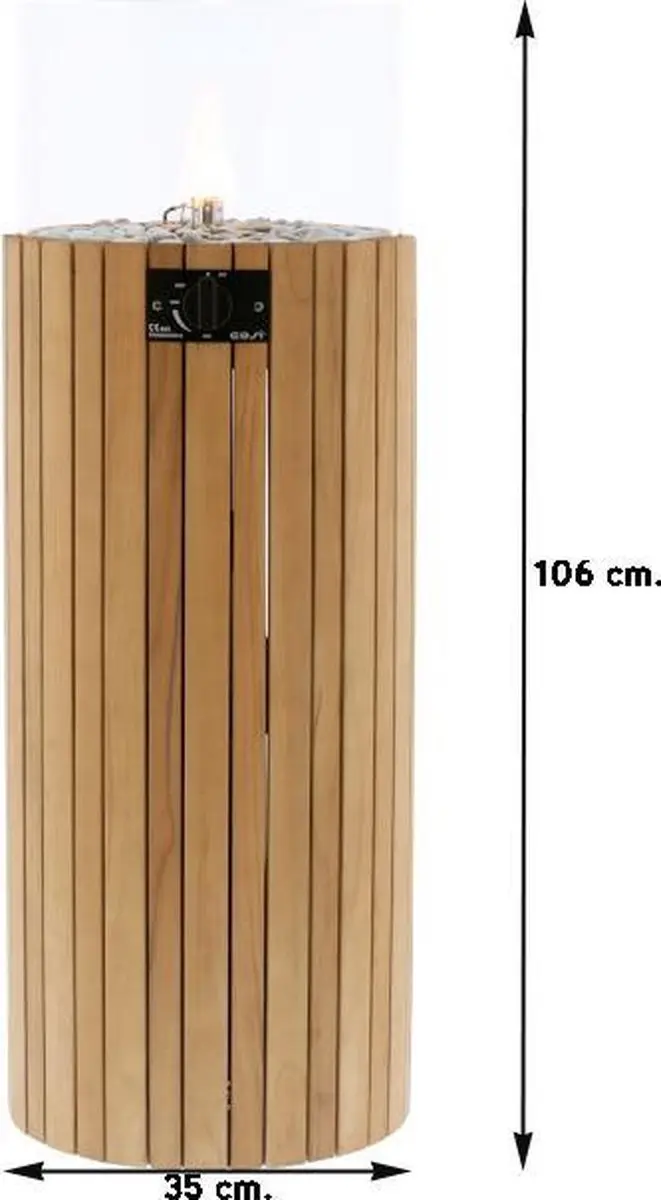 Cosi Cosiscoop Pillar Teak L Vuurtafel - Bruin