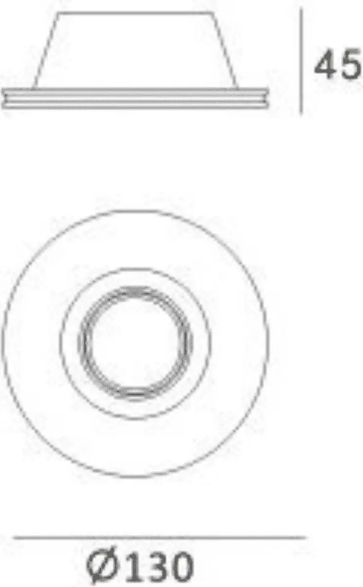 Artdelight Inbouwspot Badu 1 Licht 13cm - Warm Wit