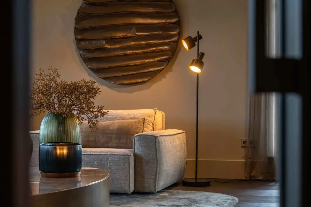 Artdelight Twinkle 2 Vloerlamp - 150cm Zwart