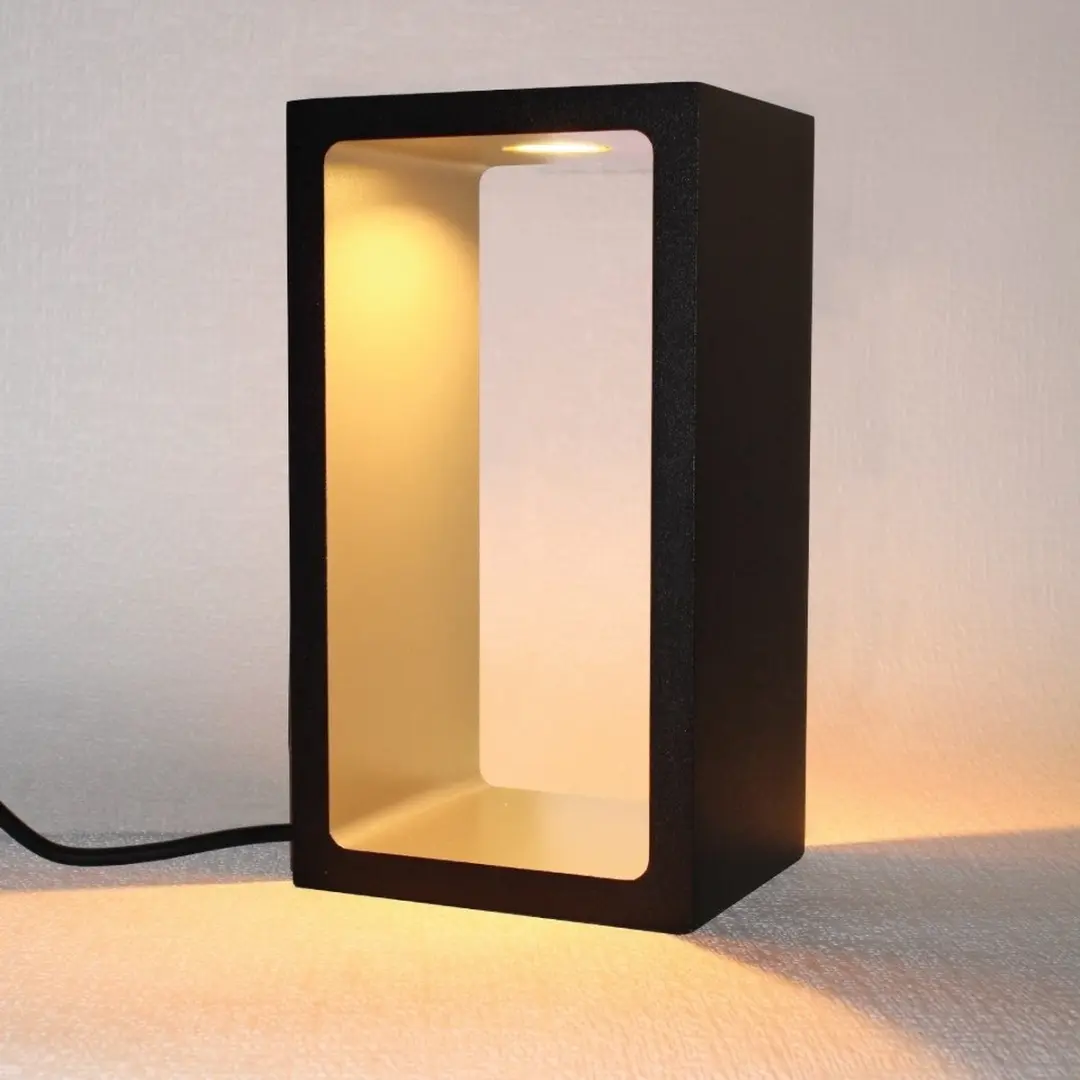 Artdelight Tafellamp Corridor H 18cm B 10cm - Zwart-goud