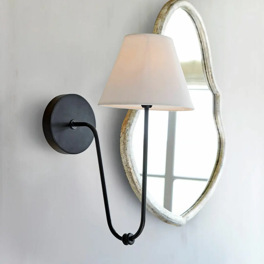 Loberon Wandlamp Lustre - 25W - Zwart/Wit - afbeelding 4 van 4