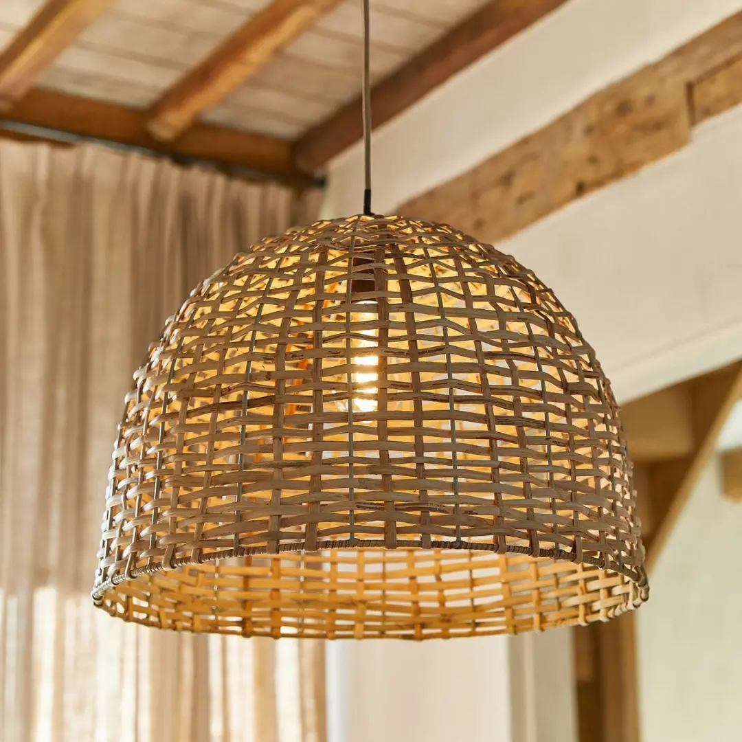 Loberon Hanglamp Tiquinal - Ø50cm - Bruin - afbeelding 3 van 4