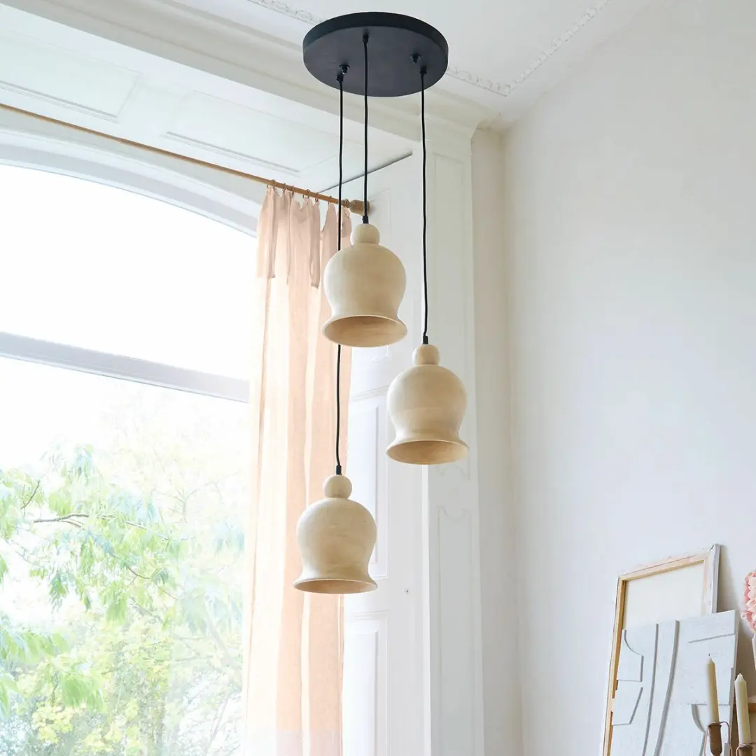 Loberon Ziravet Hanglamp - 40W - Ø38cm - Bruin - afbeelding 5 van 5
