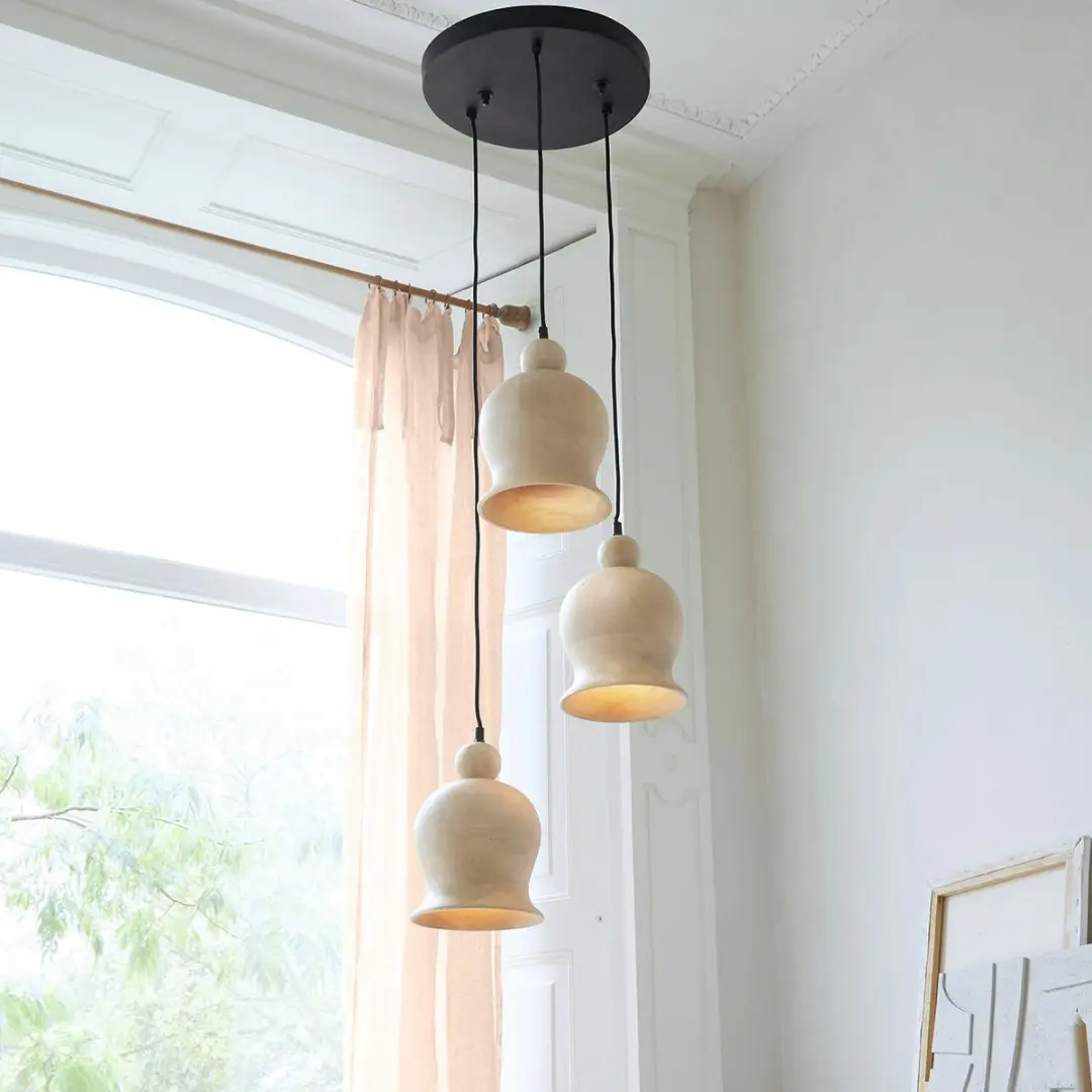 Loberon Ziravet Hanglamp - 40W - Ø38cm - Bruin - afbeelding 4 van 5