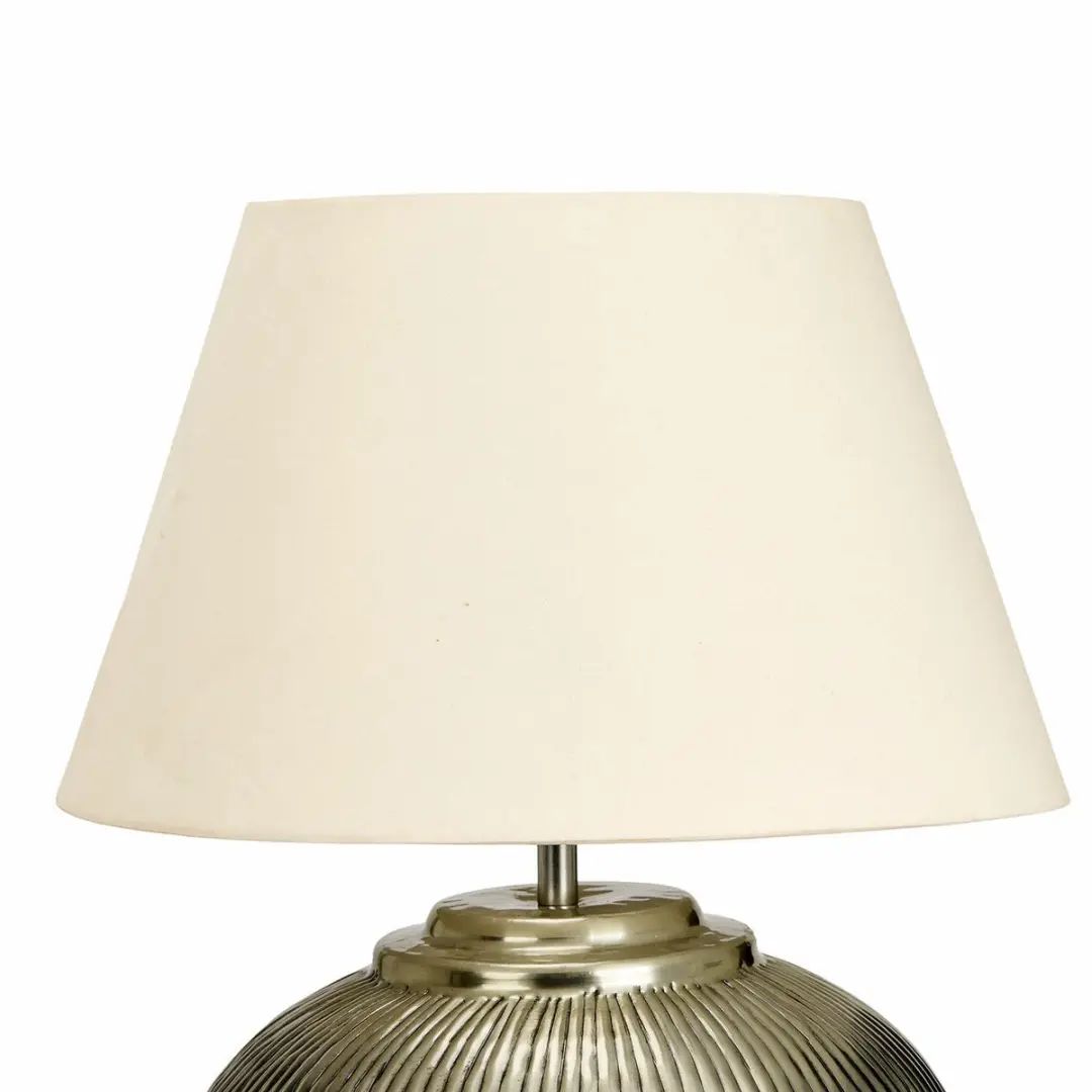 Loberon Rosélune Tafellamp - Ø40cm - Antiekzilver/Crème - afbeelding 4 van 6