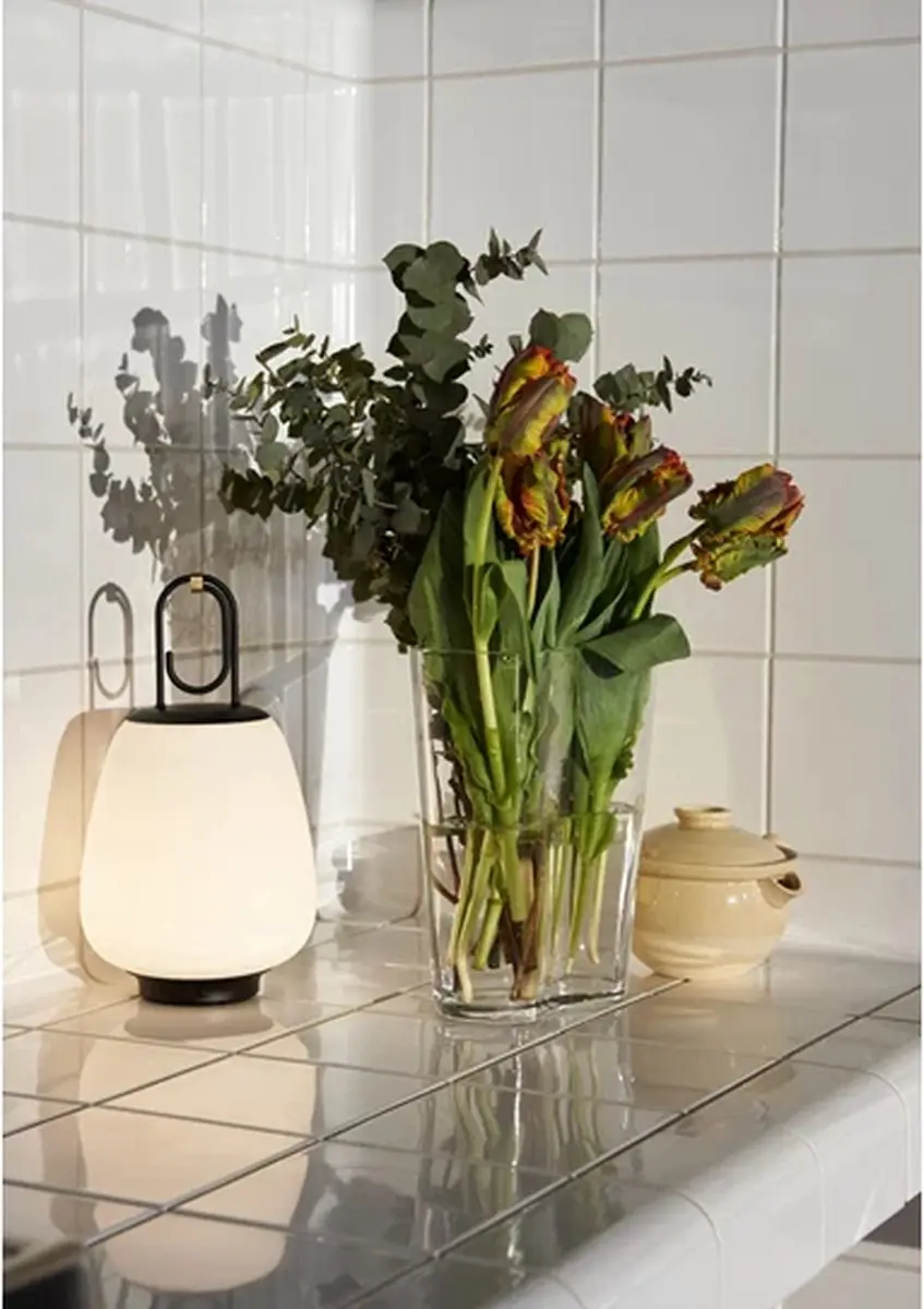 &Tradition Lucca Draagbare Tafellamp - 16cm - Zwart