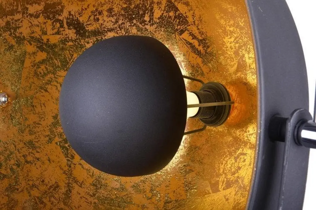 Groenovatie Nice Basic Tripod Vloerlamp - Goud/Zwart - afbeelding 2 van 6
