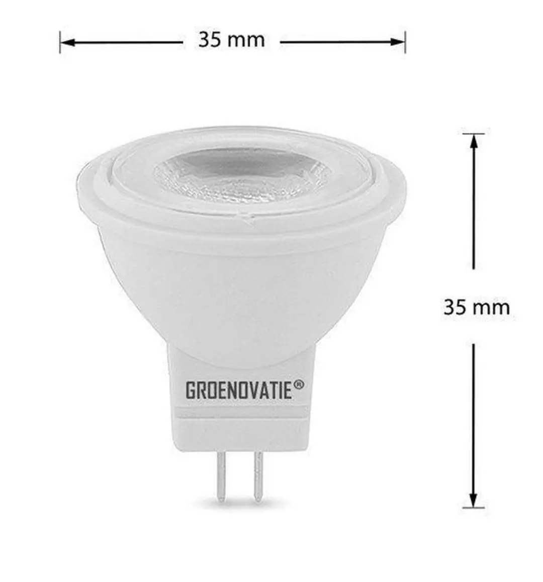Groenovatie LED Spot GU4 2W 6-Pack - Warm Wit - afbeelding 4 van 6