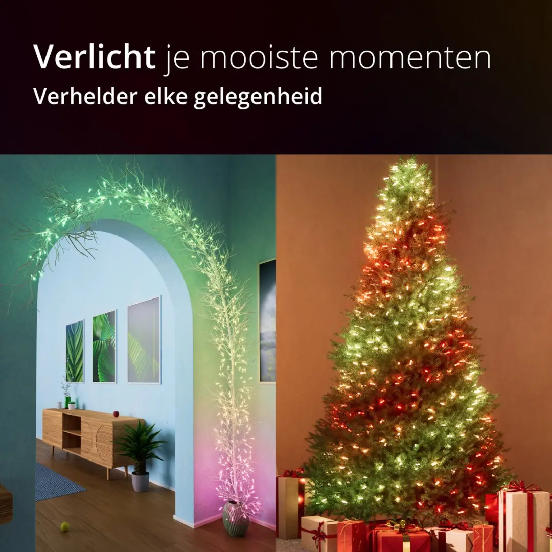 Twinkly Candies Lichtsnoer 200 RGB LED - 6m - Zwart - afbeelding 3 van 6