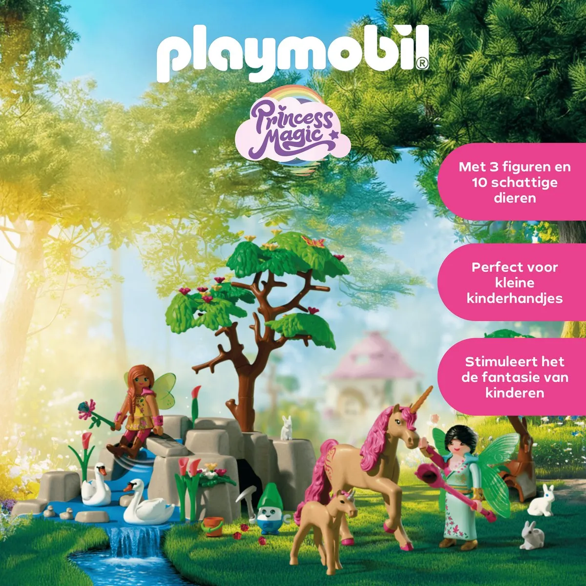 Playmobil Fantasie & Magie Feeënuitje 72067 - 2 Feeën & Eenhoornfamilie - Multicolor