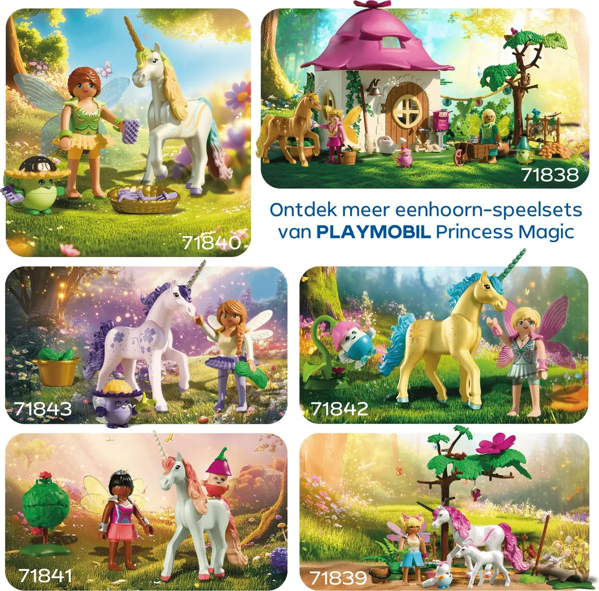 Playmobil Fantasie & Magie Feeënuitje 72067 - 2 Feeën & Eenhoornfamilie - Multicolor