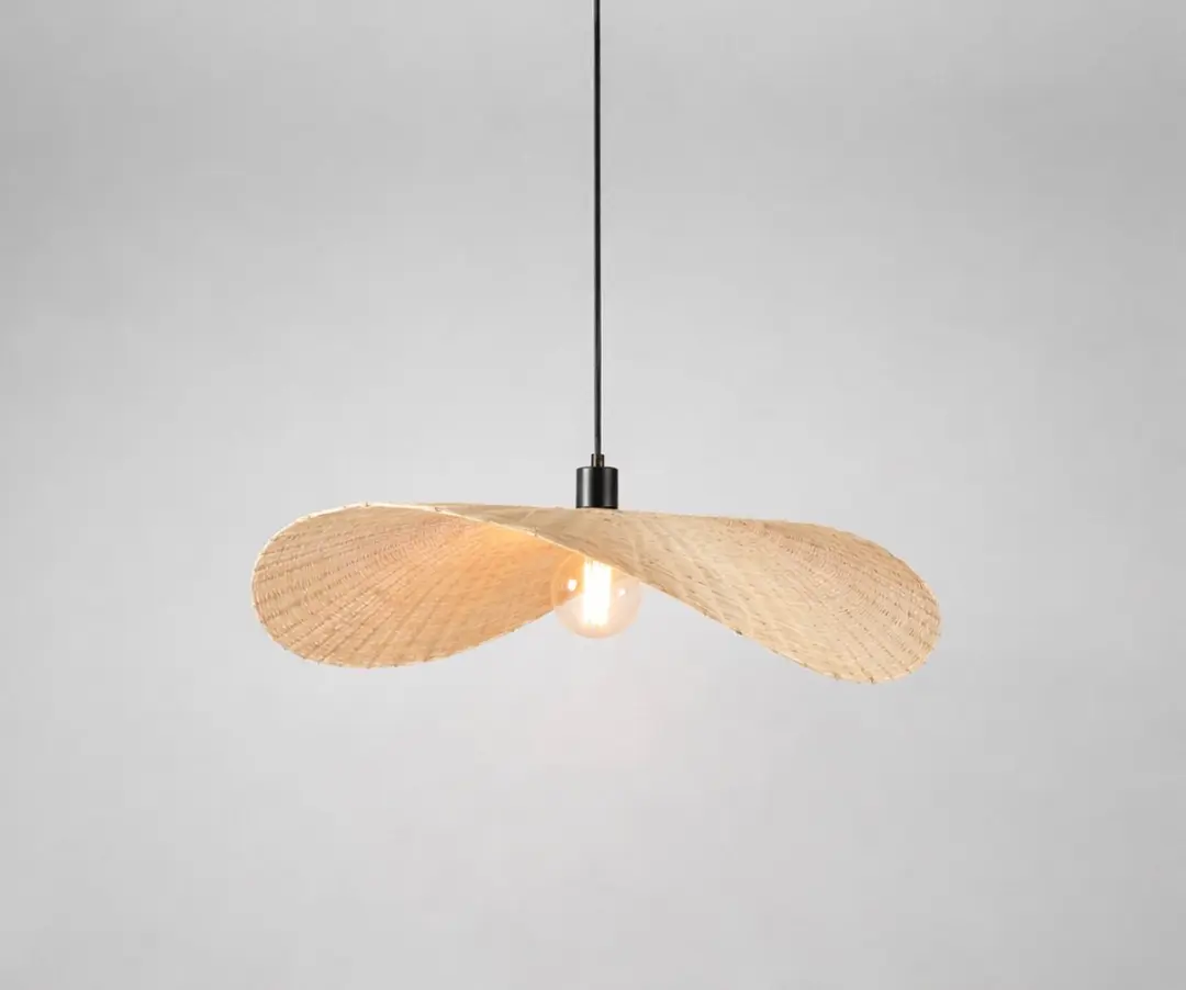 Groenovatie Bamboe Hanglamp Naturel 75x50cm