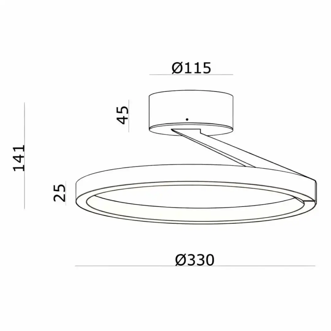 Artdelight Oregon Plafondlamp Ø33cm - Warm wit
