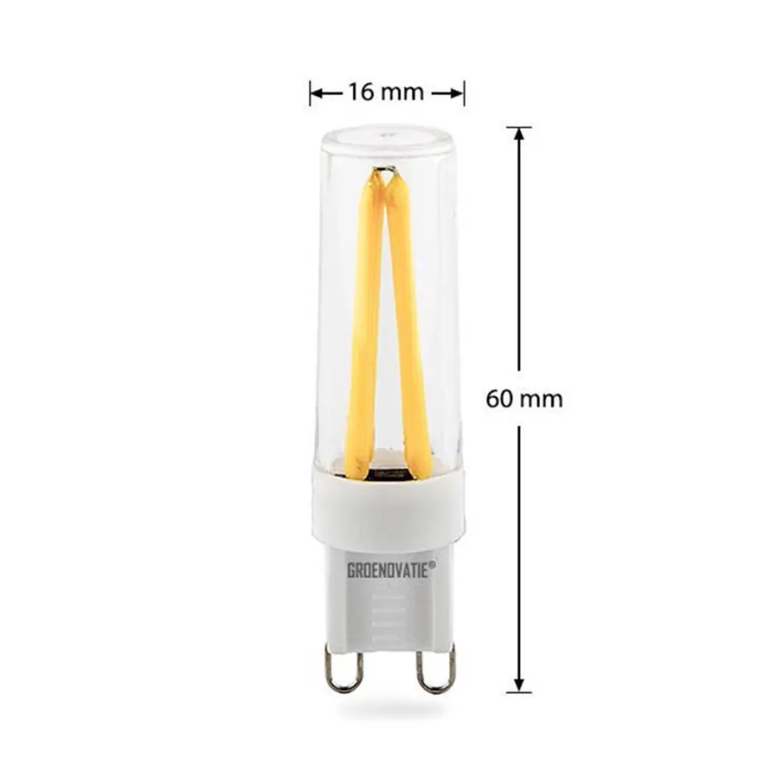 Groenovatie LED Filament Lamp G9 3W - Warm Wit - afbeelding 4 van 5