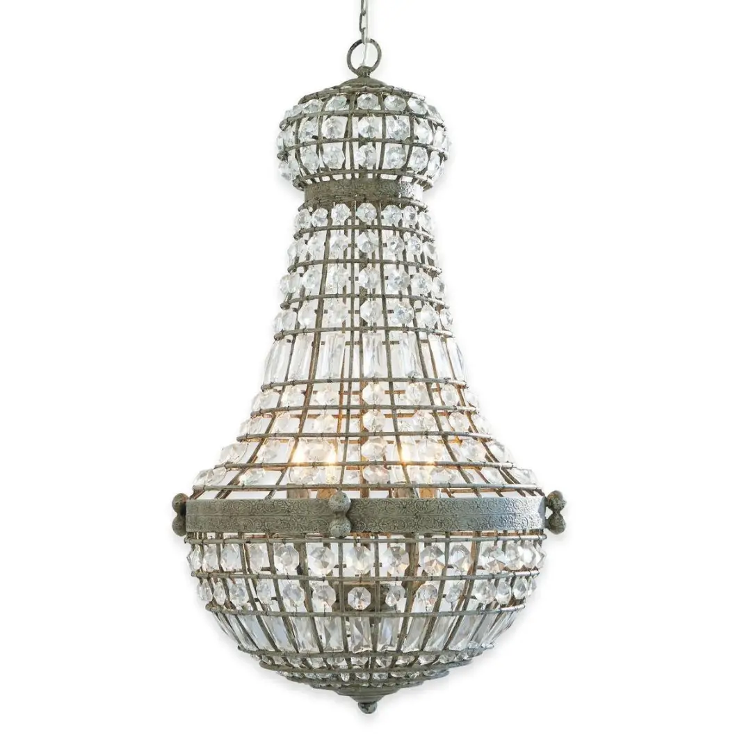 Loberon Perreux Kroonluchter 50cm - Heldere Antieke Grijs - afbeelding 5 van 6