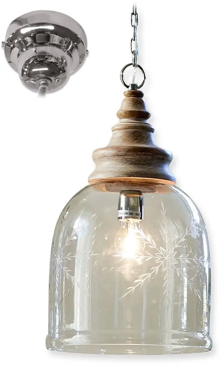Loberon Hanglamp Bretterly - 40W - Ø28cm - Helder - afbeelding 2 van 6
