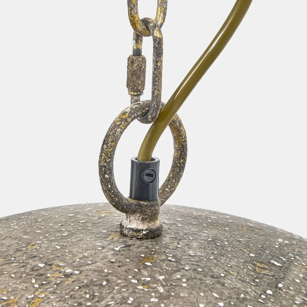 Loberon Ashton Hanglamp - Ø50cm - Antiek goud - afbeelding 5 van 6
