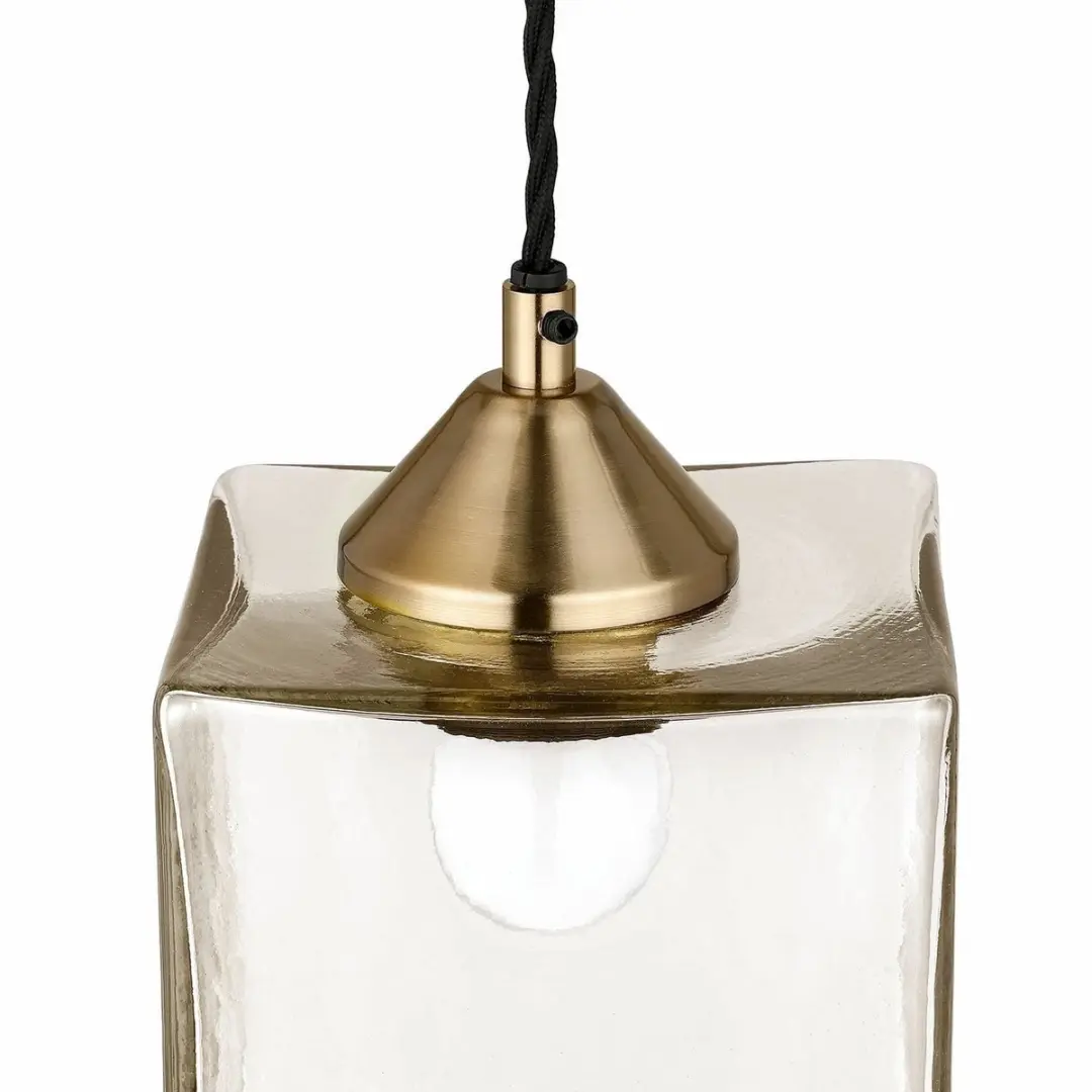 Loberon Floravon Hanglamp - Antiek goud/helder - afbeelding 4 van 6