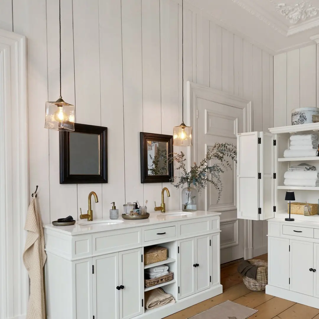 Loberon Floravon Hanglamp - Antiek goud/helder - afbeelding 3 van 6