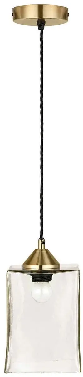 Loberon Floravon Hanglamp - Antiek goud/helder - afbeelding 2 van 6