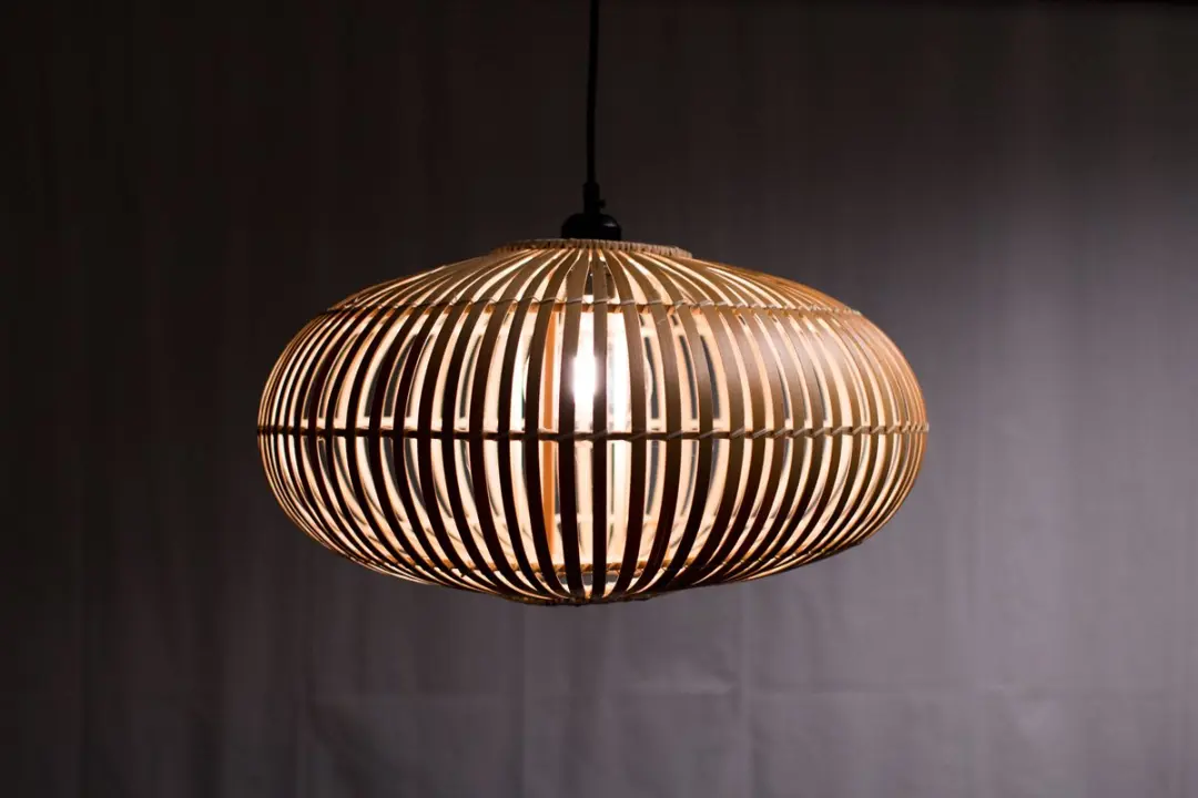 Groenovatie Bamboe Hanglamp Ø50cm - Warm wit licht - afbeelding 6 van 6