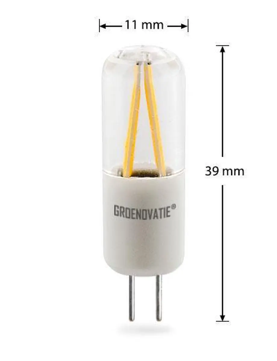 Groenovatie LED Filament Lamp G4 2W - 6 Stuks - Warm Wit - afbeelding 4 van 6