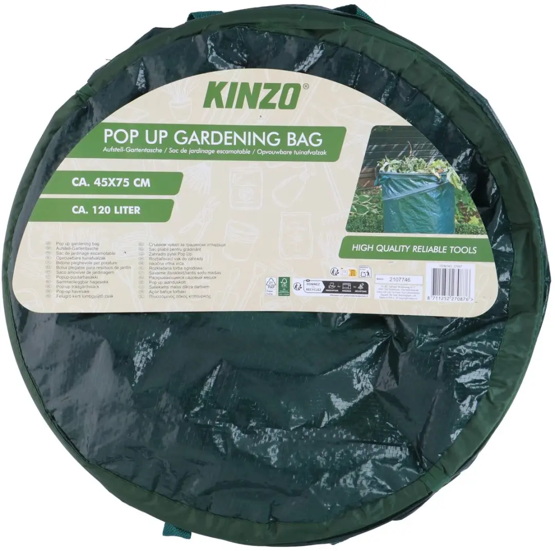 Kinzo Tuinafvalzak Opvouwbaar 120L