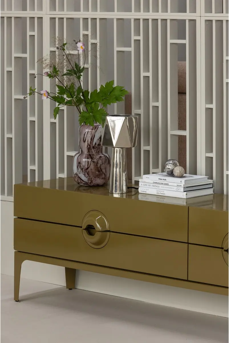 WOOOD Rea Tafellamp - Chrome - 16x38cm - afbeelding 3 van 6