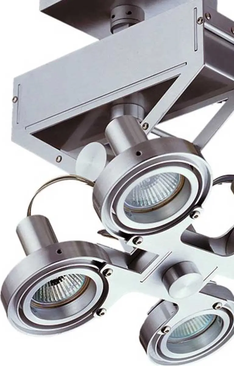 Artdelight Koln LED Spot 4-punts - Ø22cm - Geborsteld RVS