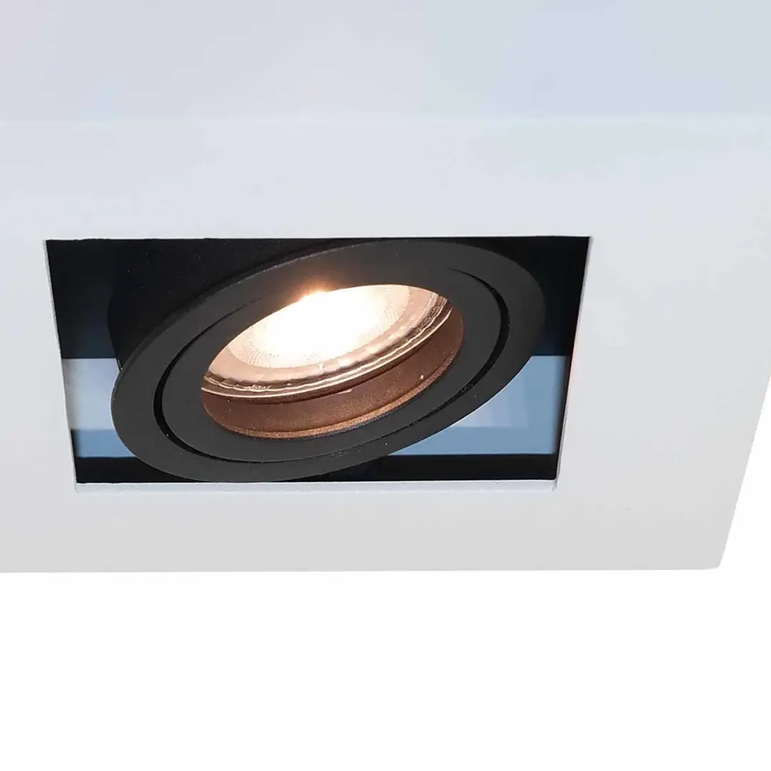 Artdelight Spot Bosco 2 Lichtsysteem 25cm - 2x14cm - Wit/Zwart