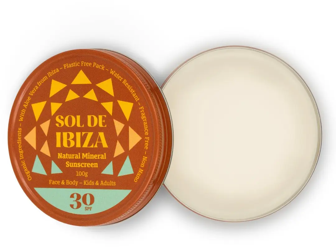 Sol de Ibiza Face & Body Cream Mini SPF30 30g - Natuurlijke Minerale Zonnebrand