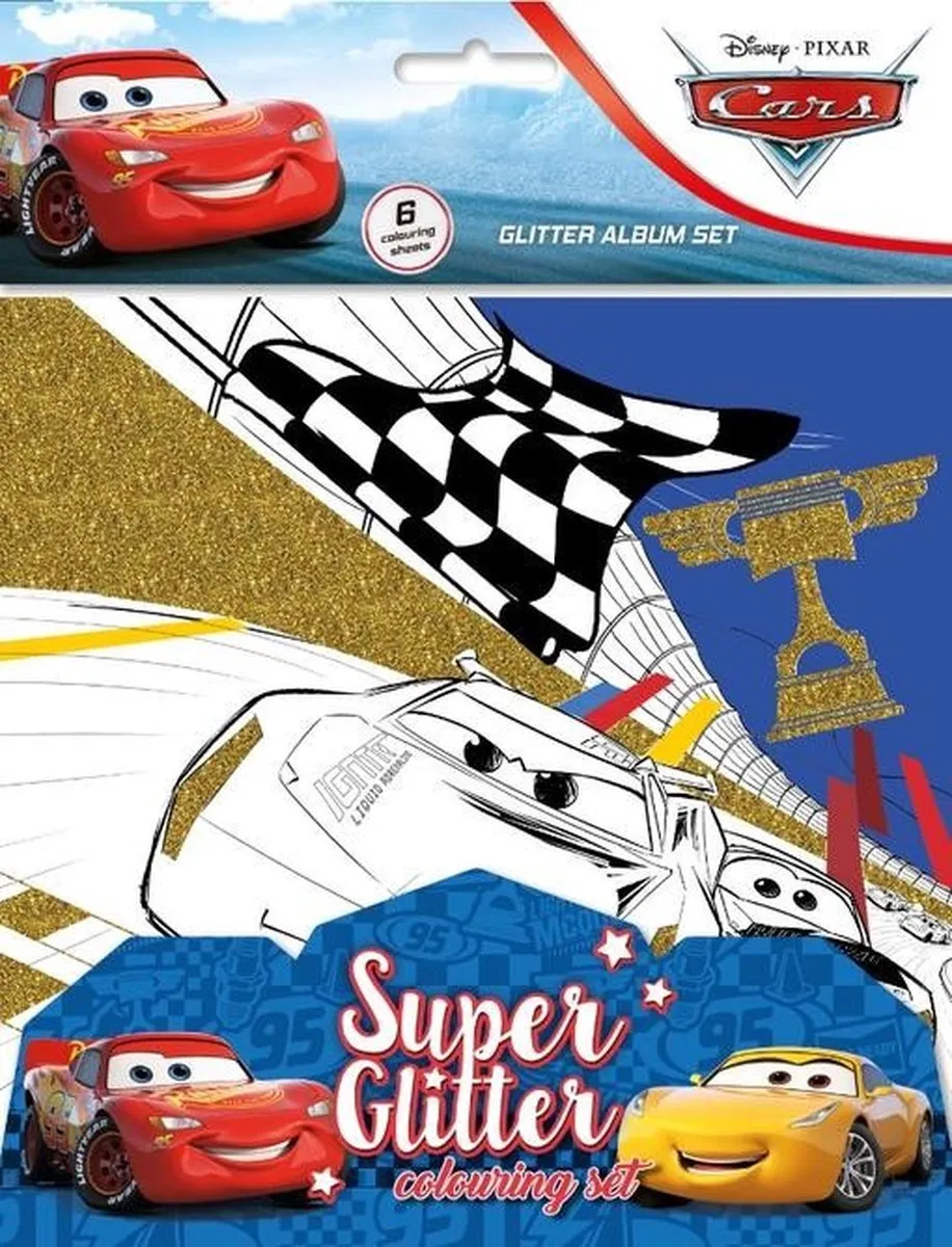 Disney Cars Glitter Album - 6 Stuks 21,5x27,5cm