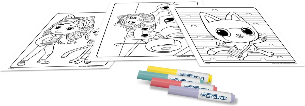 Crayola Color Wonder Gabby's Poppenhuis Kleurboek - 18 Stuks