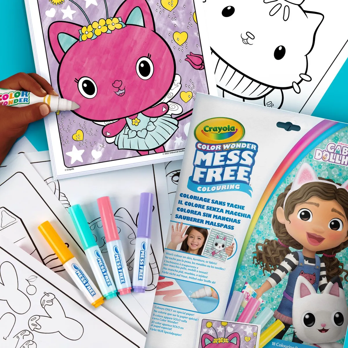 Crayola Color Wonder Gabby's Poppenhuis Kleurboek - 18 Stuks