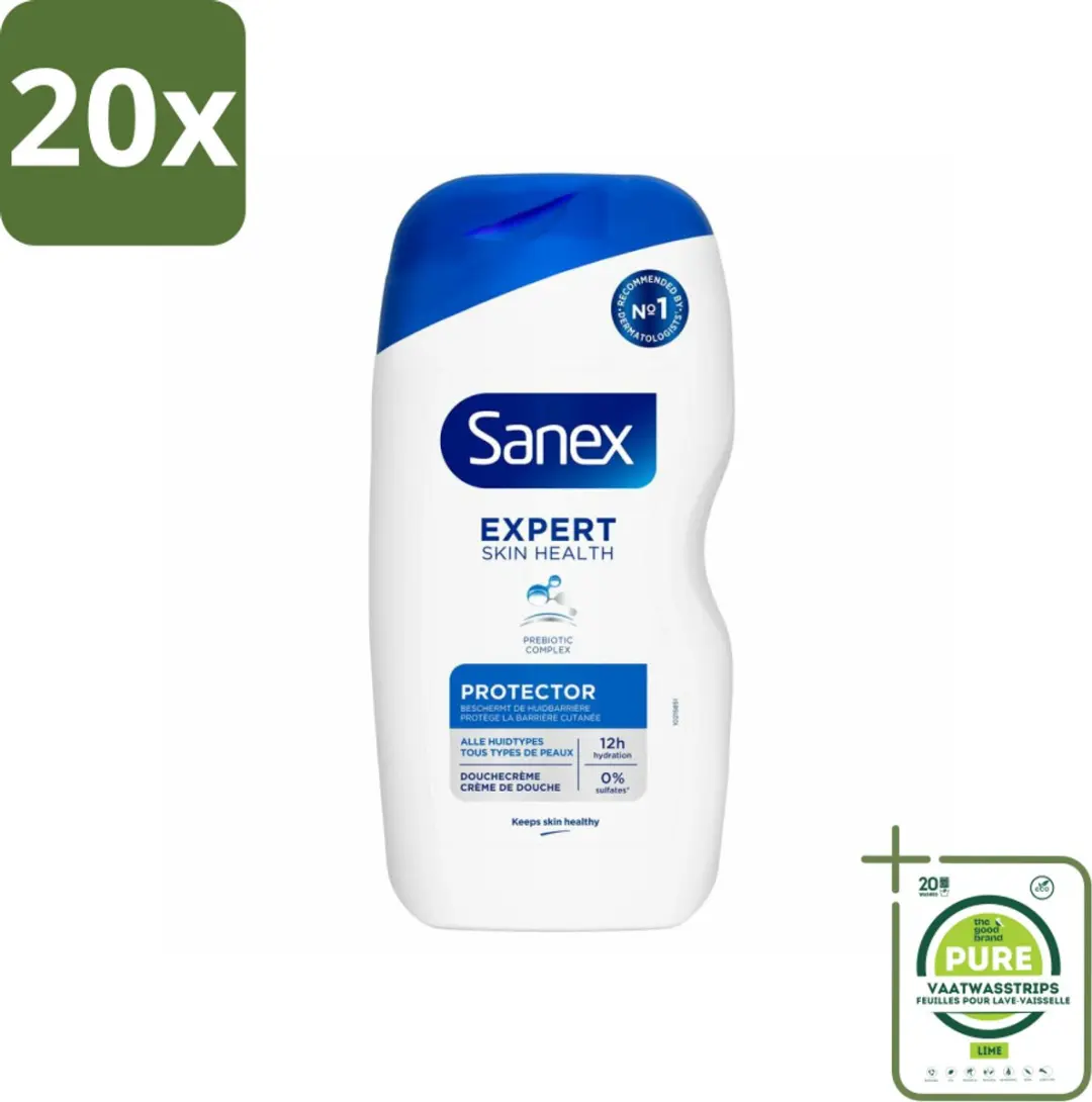 20 x Sanex Douchecrème Expert Skin Health Protector 400 ml