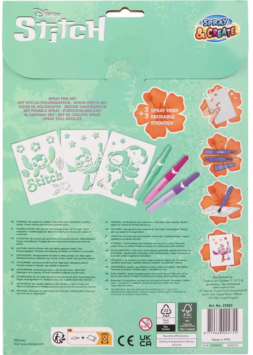 Disney Stitch Blaaspennen Set - 3 Stuks