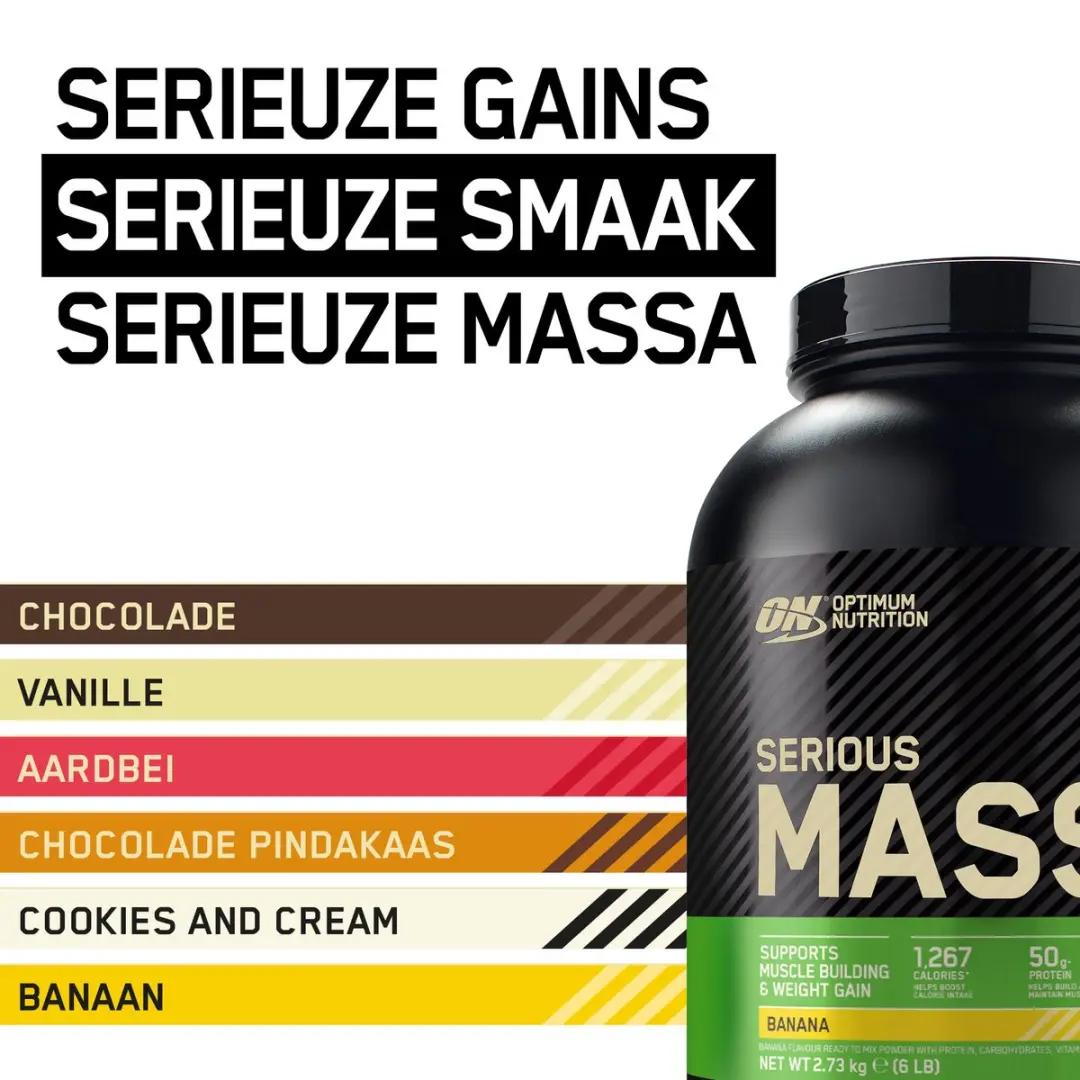 Optimum Nutrition Serious Mass Mass Gainer 2730g - 16 Scoops - afbeelding 6 van 6