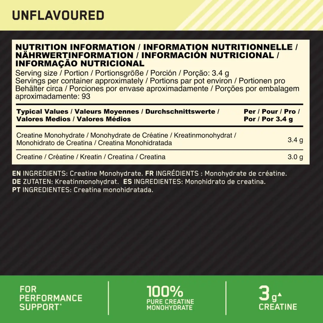 Optimum Nutrition Micronized Creatine Monohydraat 317g
