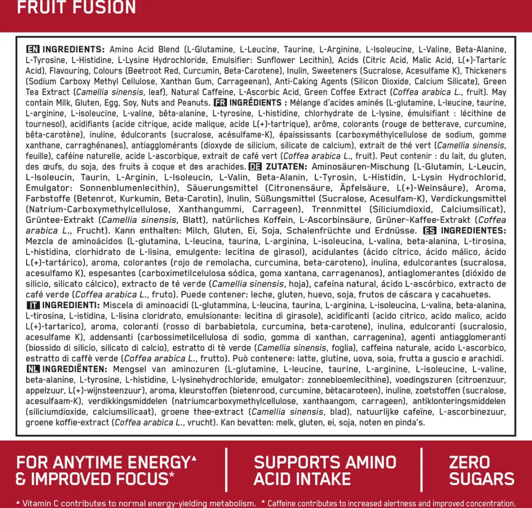 Optimum Nutrition Essential Amino Energy Fruit Fusion - 270g