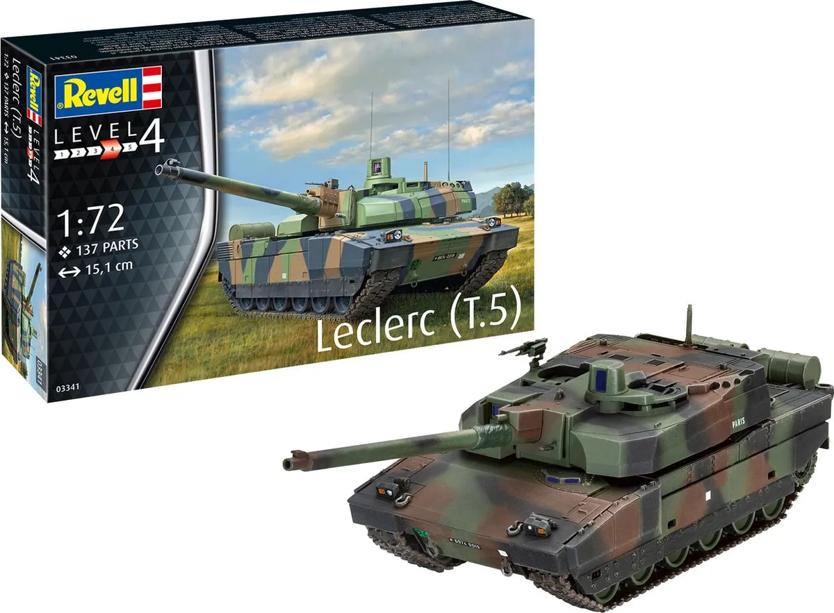 Revell Modelbouwpakket Militaire voertuigen - 03341 Leclerc T5 Tank Plastic - 1:72 - Modelbouw