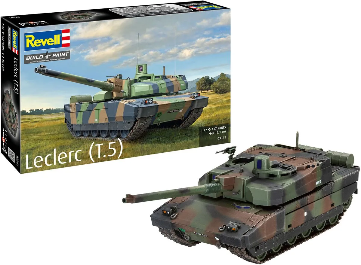 Revell Modelbouwpakket Militaire voertuigen - 03341 Leclerc T5 Tank Plastic - 1:72 - Modelbouw