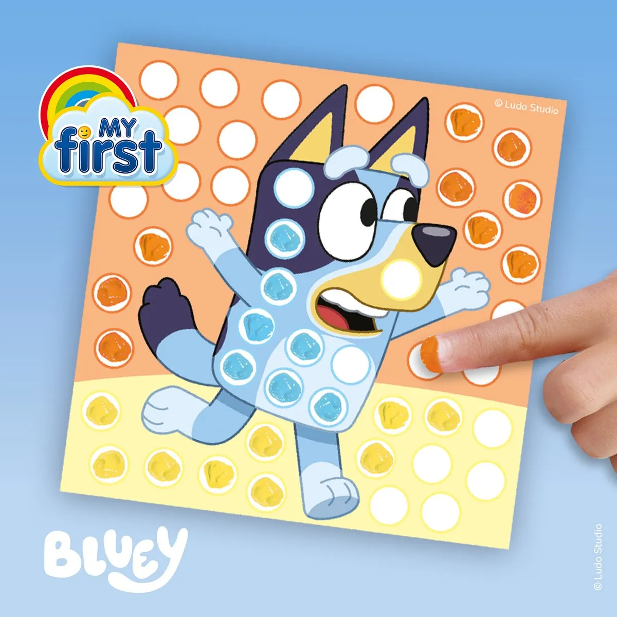 SES Creative Bluey Vingerverf - 10 Kleurplaten + 3 Kleuren
