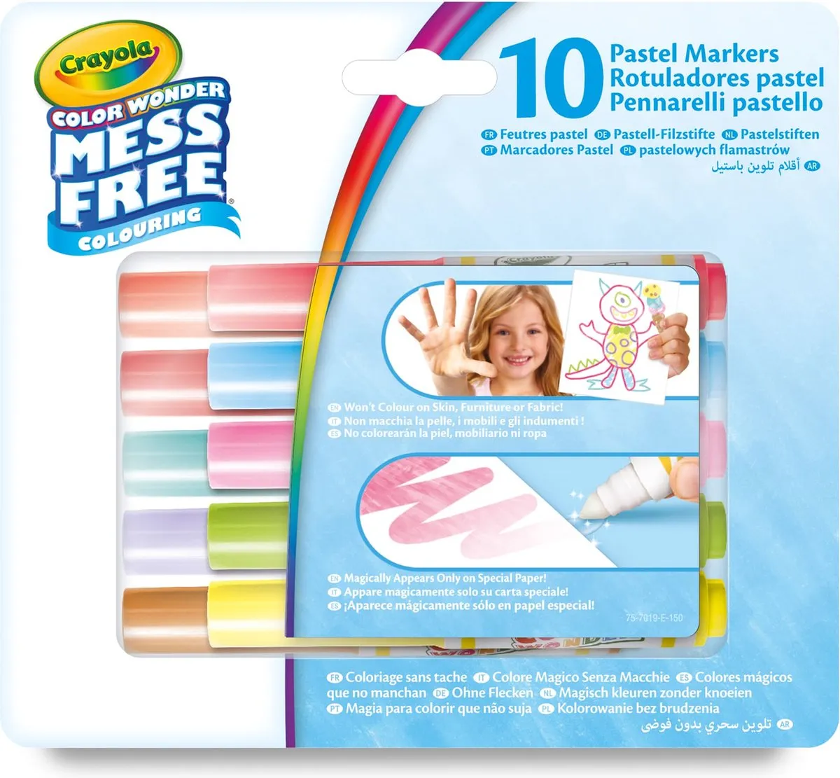 Crayola Color Wonder Viltstiften 10 Stuks - Pastel