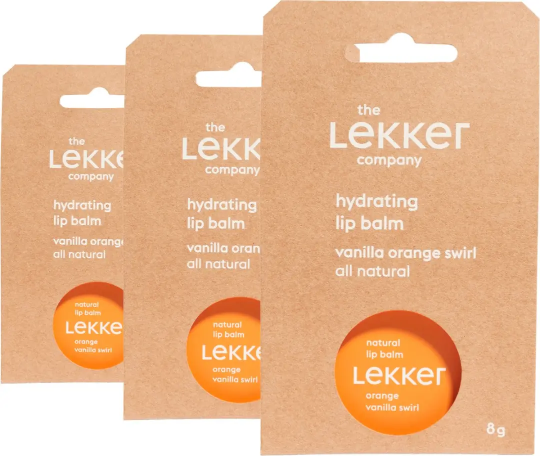 The Lekker Company lippenbalsem orange vanilla swirl