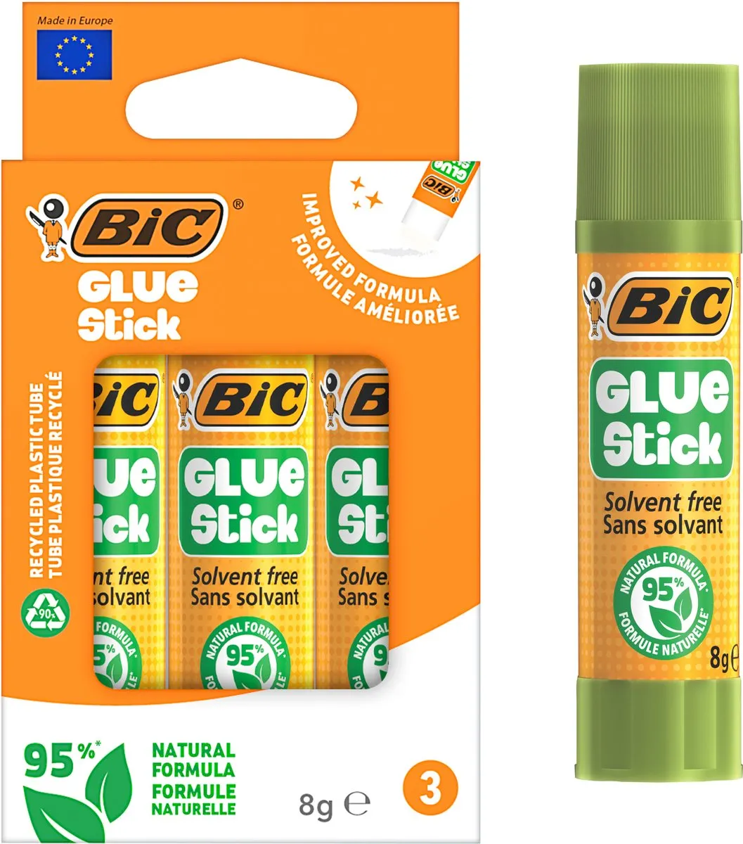 Bic Ecolutions Lijmstift 8g - 3 Stuks