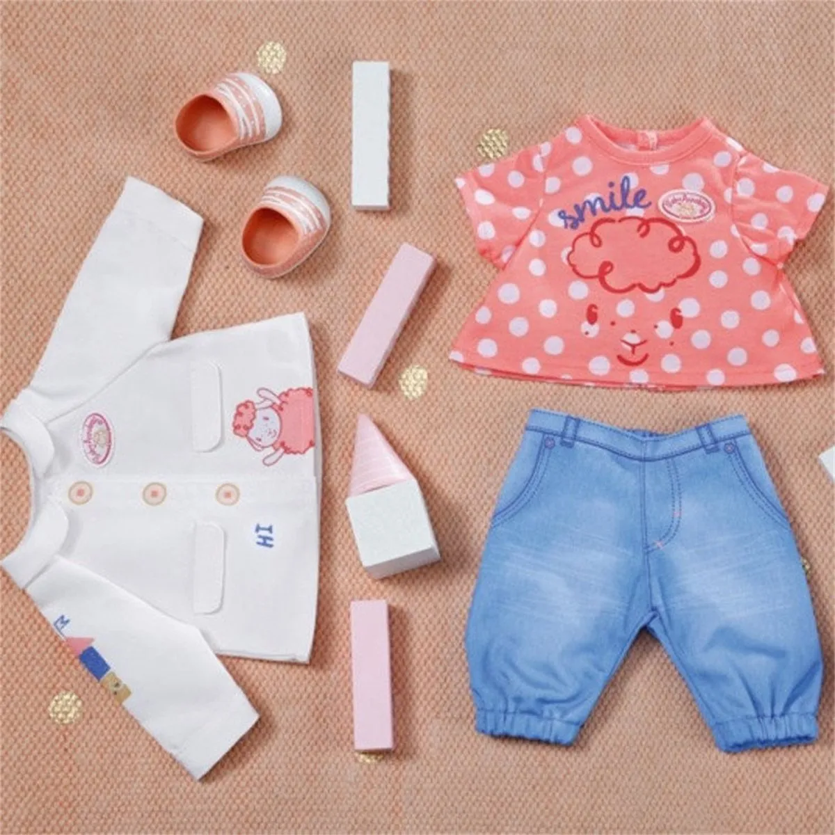 Baby Annabell Little Speeloutfit 704127 - Poppenkleding 36cm - Multicolor